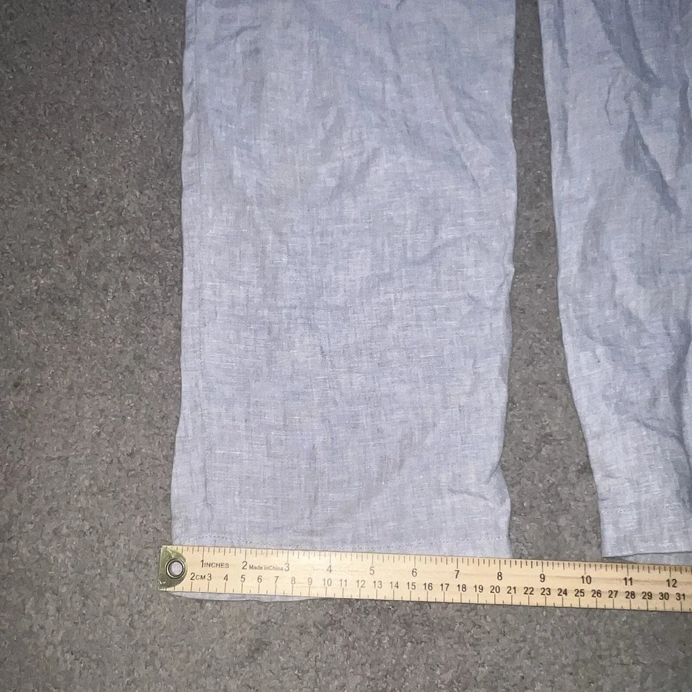 J Crew Oarsman Pants Mens 31x32 Gray Linen Lightweight Beach Casual Summer